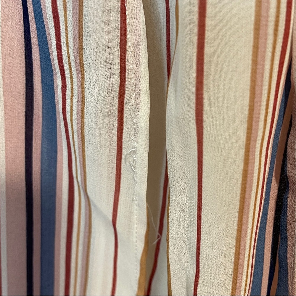 Lily Rose Striped Off Shoulder Shorts Maxi Dress Romper Women's L - Picture 8 of 8